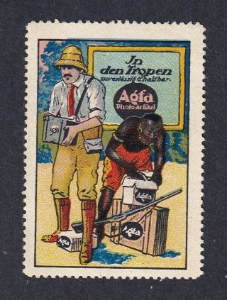 Germany Poster Stamp Photography Agfa Camera Photo Black Man