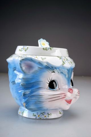 VINTAGE LEFTON ESD JAPAN MISS PRISS KITTY CAT COOKIE JAR 2