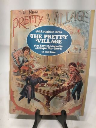 Mcloughlin Brothers The Pretty Village Model Railroad Easy Buildings Antique