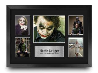 Heath Ledger Cool Gift Idea Signed Autograph A3 Picture Print To Movie Fans