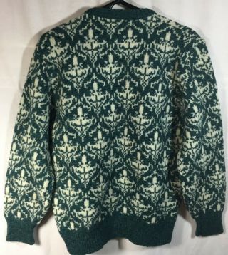 Vintage Royal North Mills Outfitters Men’s Size L USA Wool Blend Green Sweater 3