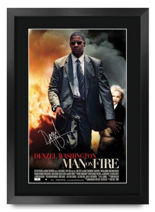 Man On Fire Denzel Washington Printed A3 Poster Signed Picture For Movie Fan