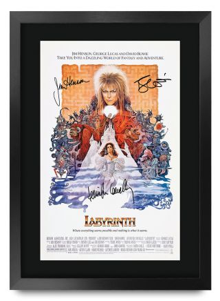 Labyrinth David Bowie Gift Idea Printed Poster Signed Picture For Movie Fans