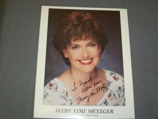Mary Lou Metzger 8 X 10 Autographed Photo - J 4036
