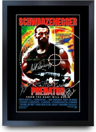 Predator Arnold Schwarzenegger Gifts Poster Signed Autograph Picture Movie Fans