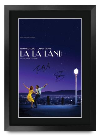 La La Land Ryan Gosling,  Emma Stone Printed A3 Poster Signed Picture For Fans