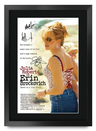 Erin Brockovich Movie Poster Julia Roberts A3 Poster Signed Print For Movie Fans