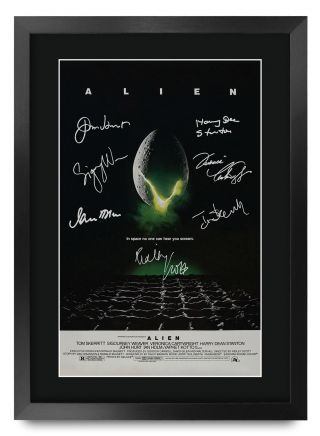 Alien Sigourney Weaver Gift Idea Printed Poster Signed Picture For Movie Fans