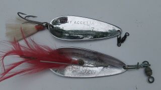 2 Vintage Tony Accetta No.  7 Spoon Fishing Lures.