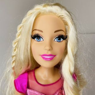 Posable Barbie Blonde 28” Doll Best Fashion Friend 2016 Mattel Pink Outfit