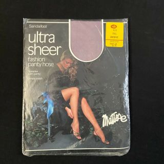 Vintage Ultra Sheer Fashion Panty Hose Mattisse Tall Amethyst In Package