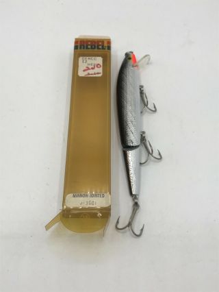 Old Stock Rebel Floater Minnow Fishing Lures Jointed 5.  5 " Silver