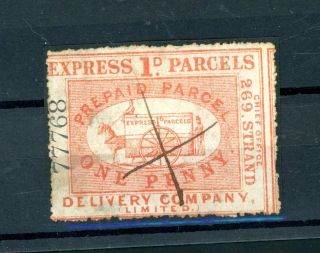 269 Strand London,  Express Parcels 1d Delivery Stamp (my 298)