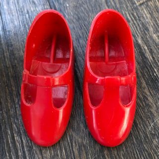 Red Mary Jane Shoes For Ideal Velvet Mia - Crissy Family Doll