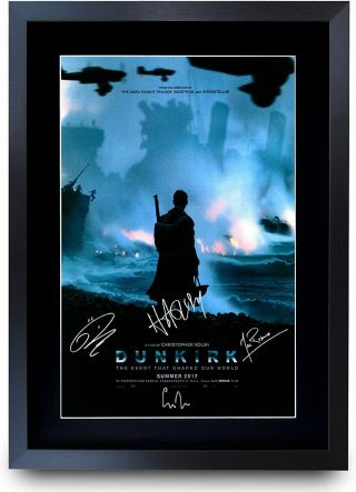 Dunkirk Tom Hardy Harry Styles A3 Poster Signed Autograph Picture Movie Fan