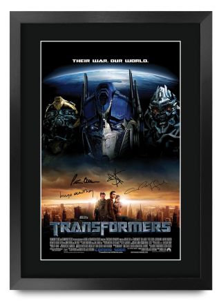 Transformers Gift Idea Printed A3 Poster Signed Picture For Movie Fans