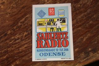 Sahlertz Radio Odense Neat Radio Poster Stamp H