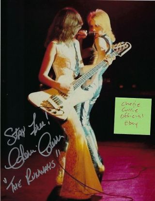 Cherie Currie The Runaways Live On Stage Signed 8.  5x11 Photo Print