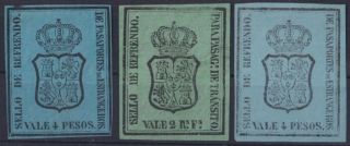 Pol - 126 Spanish Antilles Spain Police Revenue Passport Stamps Lot