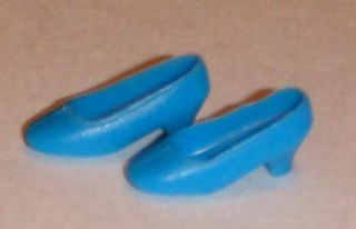 Vintage Rock Flower Mod Blue Shoes High Heels Triki Miki Pippa Dawn Sz