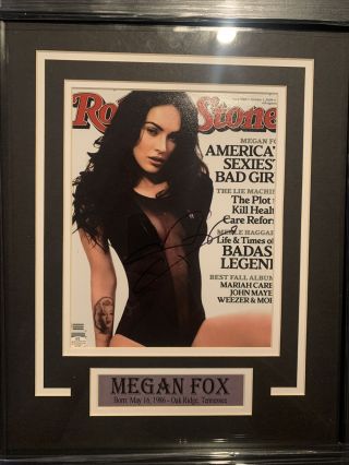 Megan Fox Signed Autographed Sexy Photo 8x10 Framed And Matted W/coa