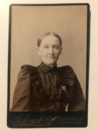 Rare Antique Minerva Carrollton Malvern Ohio Pretty Woman In Black Cabinet Photo