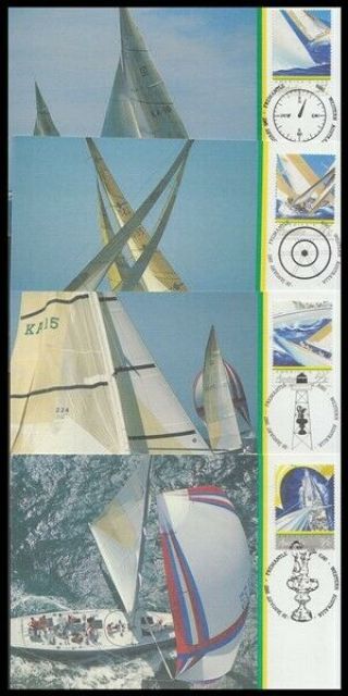AUSTRALIA 1986/7 AMERICA ' S CUP MAXI CARDS (x2) SETS (ID:115/D55046) 2