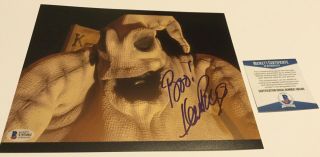 Ken Page Nightmare Before Christmas Oogie Boogie Signed 8x10 Photo Beckett Bas