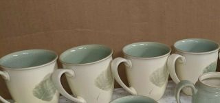 4 Coffee Mugs In The Energy Leaf Pattern By Denby - Made In England