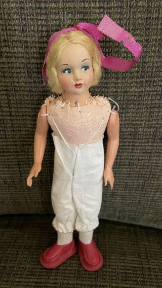 Vintage Lenci Style Doll Made In Italy,  No Clothes,  Needs Arm Repair