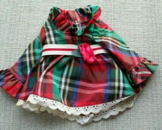 Vintage Ideal Crissy Velvet Doll Dress Christmas,