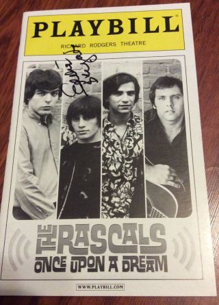 Eddie Brigati Signed The Rascals Once Upon A Dream Playbill April 2013 Nyc