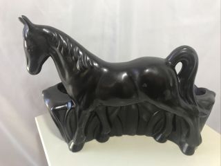 Royal Haeger Black Horse Planter Vase Art Midcentury Modern Vintage Rare