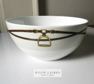 Ralph Lauren China Bromley Equestrian Theme Soup/cereal Bowl (s)