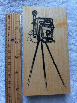 Antique Tripod Camera Rubber Stamp By Art Impressions Vintage P - 1976