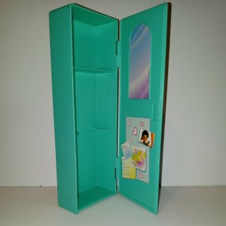 Vintage Barbie Locker 9in Mattel 1991 Teal Green School