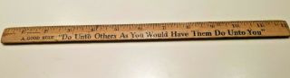 Very Good Antique Complimentary Coca Cola Ruler " The Golden Rule "