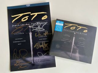 Toto Signed With A Little Help From My Friends Autographed Cd,  Blu Ray