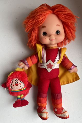 1983 Rainbow Brite 10” Red Butler Doll With Romeo Sprite Mattel Hallmark