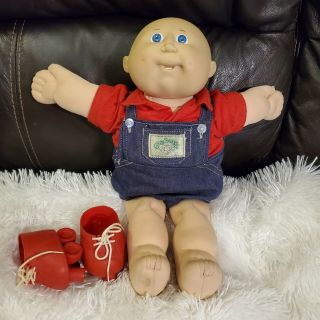 Vintage Cabbage Patch Kid (cpk) Doll; Bald Head Mold 10 Ic Factory,  Skates