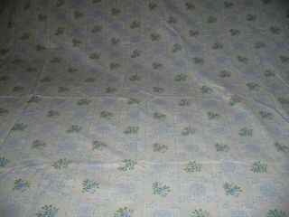 Vintage Cannon Monticello Twin Sheet Set " Cutter Fabric " Lavender Blue Roses