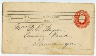 Zealand Envelope Kg V,  Cd.  5a,  Dannevirke 1925,  Some Soiling (b364)