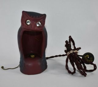 Vintage Van Briggle Pottery Late Teens Figural Owl Night Light Lamp (as - Is)