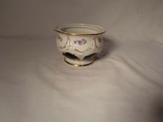 Lovely Meissen Porcelain B Form Cobalt Gold Hp Floral Sugar Bowl No Lid - Nr