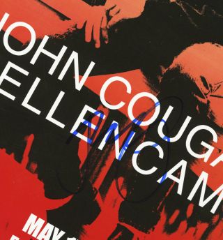 John Cougar Mellencamp autographed live show poster 1999 2