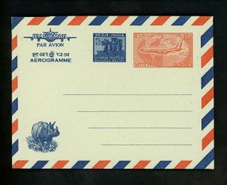 Postal Stationery India H&g Fg Airmail Letter Sheet Aerogramme 1967