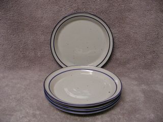 4 Trend Pacific Earthstone Blue Reef 7 - 3/4 " Salad Plates