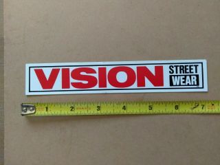 Vintage Vision Skateboards Street Wear Sticker 1987 Era,  Nos