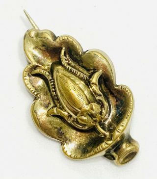Antique Victorian Art Nouveau Gold Filled Brooch