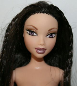 My Scene Barbie Doll Nolee With Black Straight Hair,  Purple Eyes,  & Purple Lips